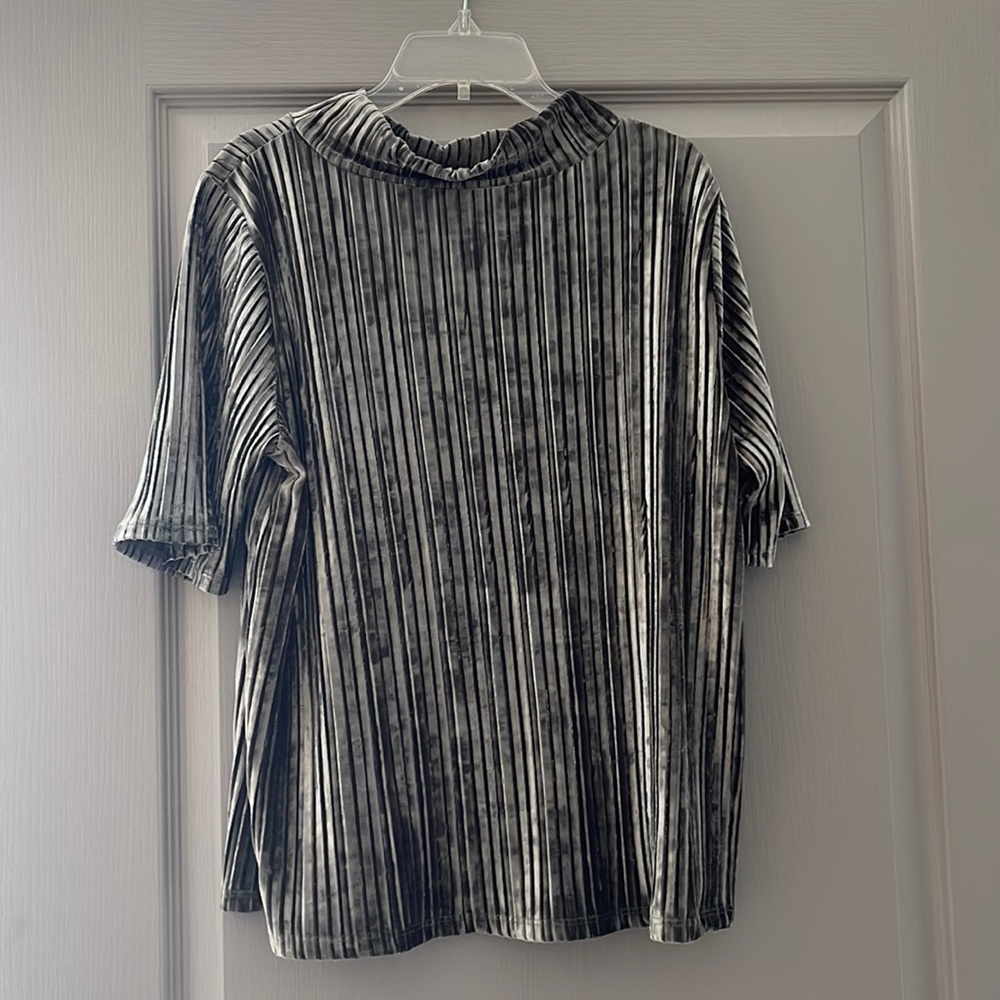 Loft Velvet Short Sleeve Blouse